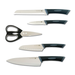 Spectrum 5pc. Knife/Shear Set (Black/Grey)