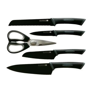 Spectrum 5pc. Knife/Shear Set (Black/Grey)