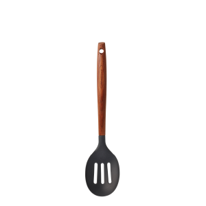 31cm Slotted Spoon, Silicone/Carbonized Ash
