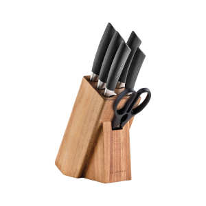 SAX 7pc. Knife Block Set w Sharpener