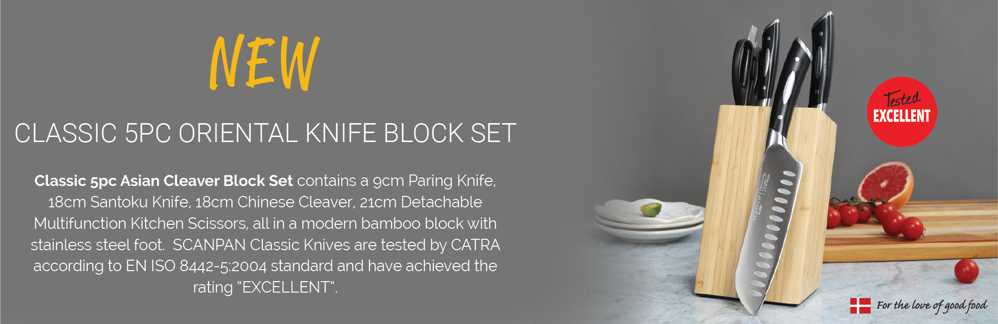 Classic 5pc Oriental Knife Block Set